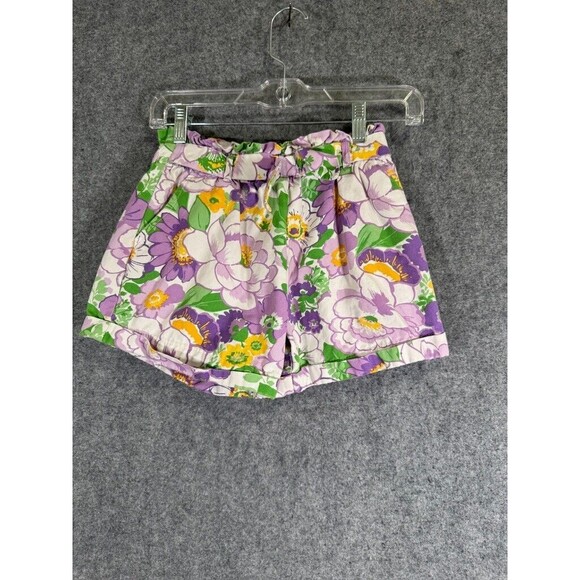 Janie and Jack Other - Janie & Jack Shorts Girls 10 Purple Floral Lavender Elastic Waist